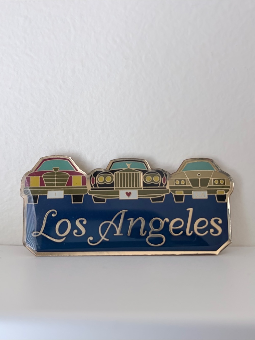 Los Angeles Vintage Car Enamel Magnet